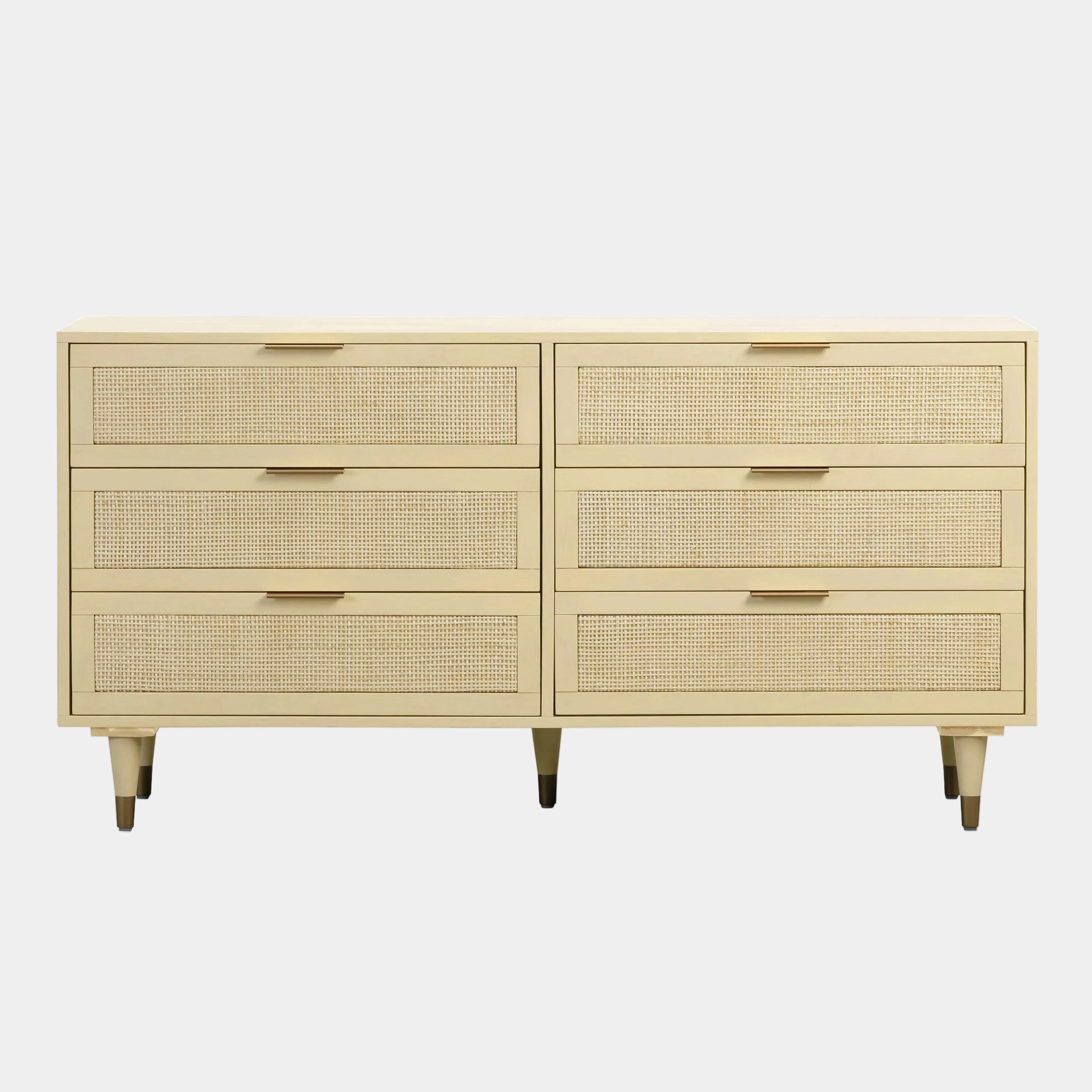 Sierra 60" Cane 6-Drawer Dresser - Image 9