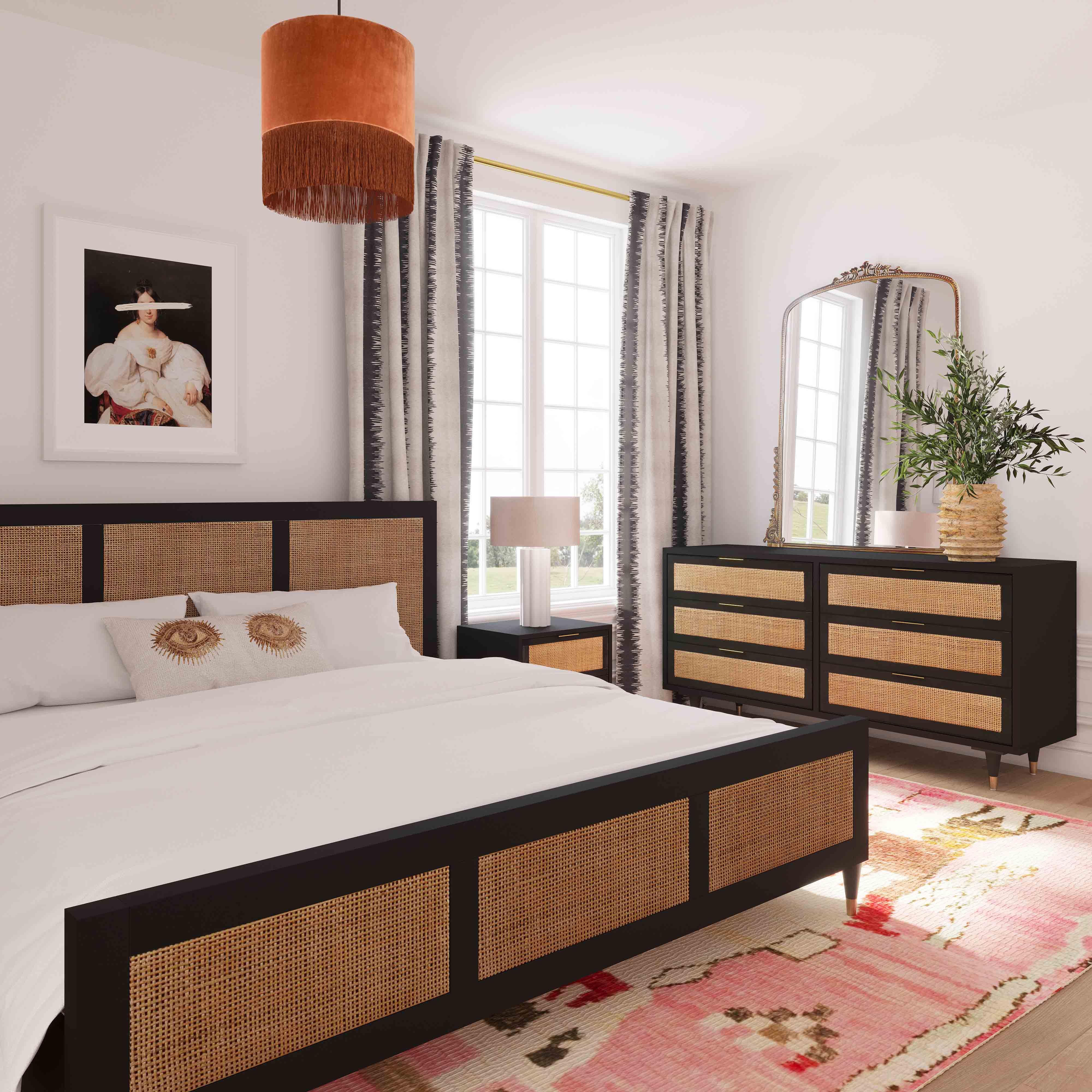 Sierra Wood & Rattan Bed - Image 18