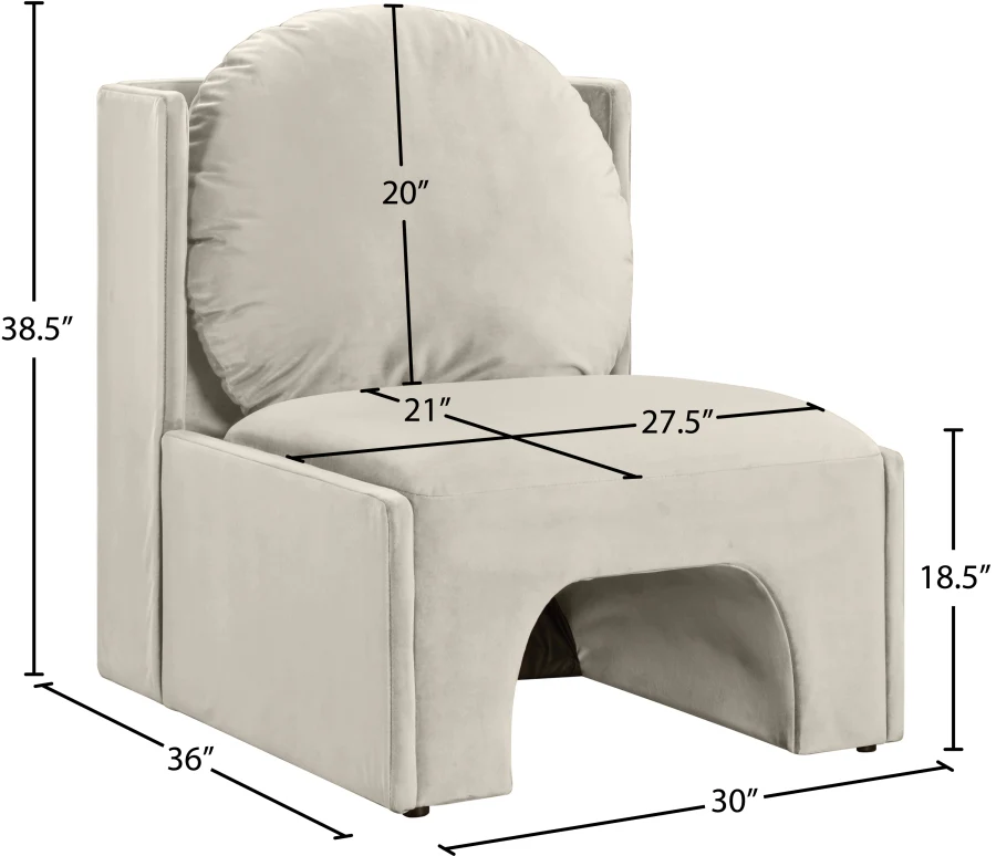 Sigma Velvet Upholstered Accent Chair - Image 17