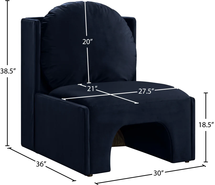 Sigma Velvet Upholstered Accent Chair - Image 26