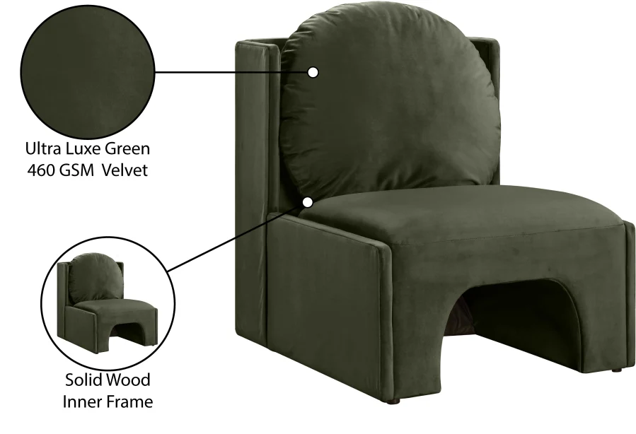 Sigma Velvet Upholstered Accent Chair - Image 36