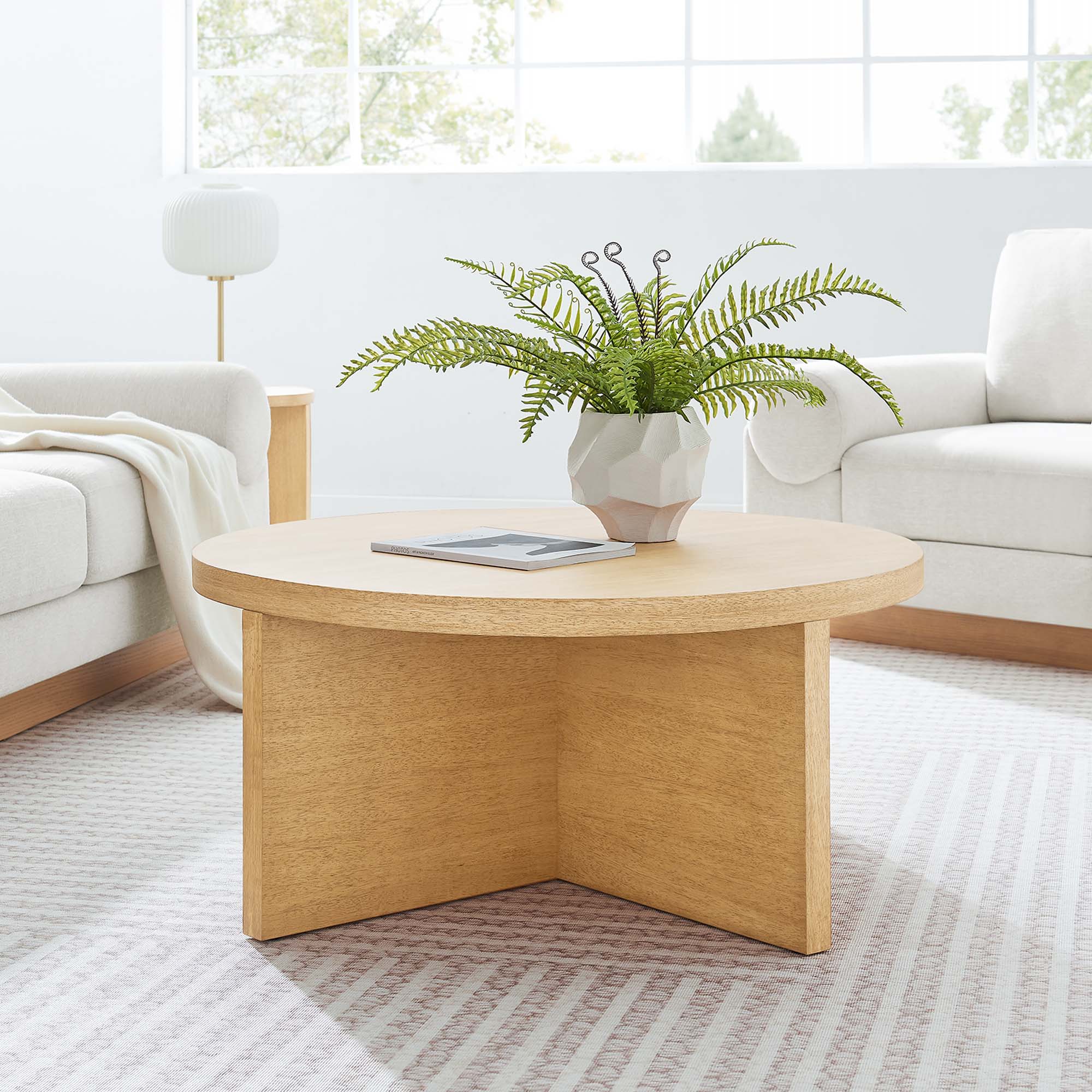 Silas Round Wood Coffee Table - Image 2
