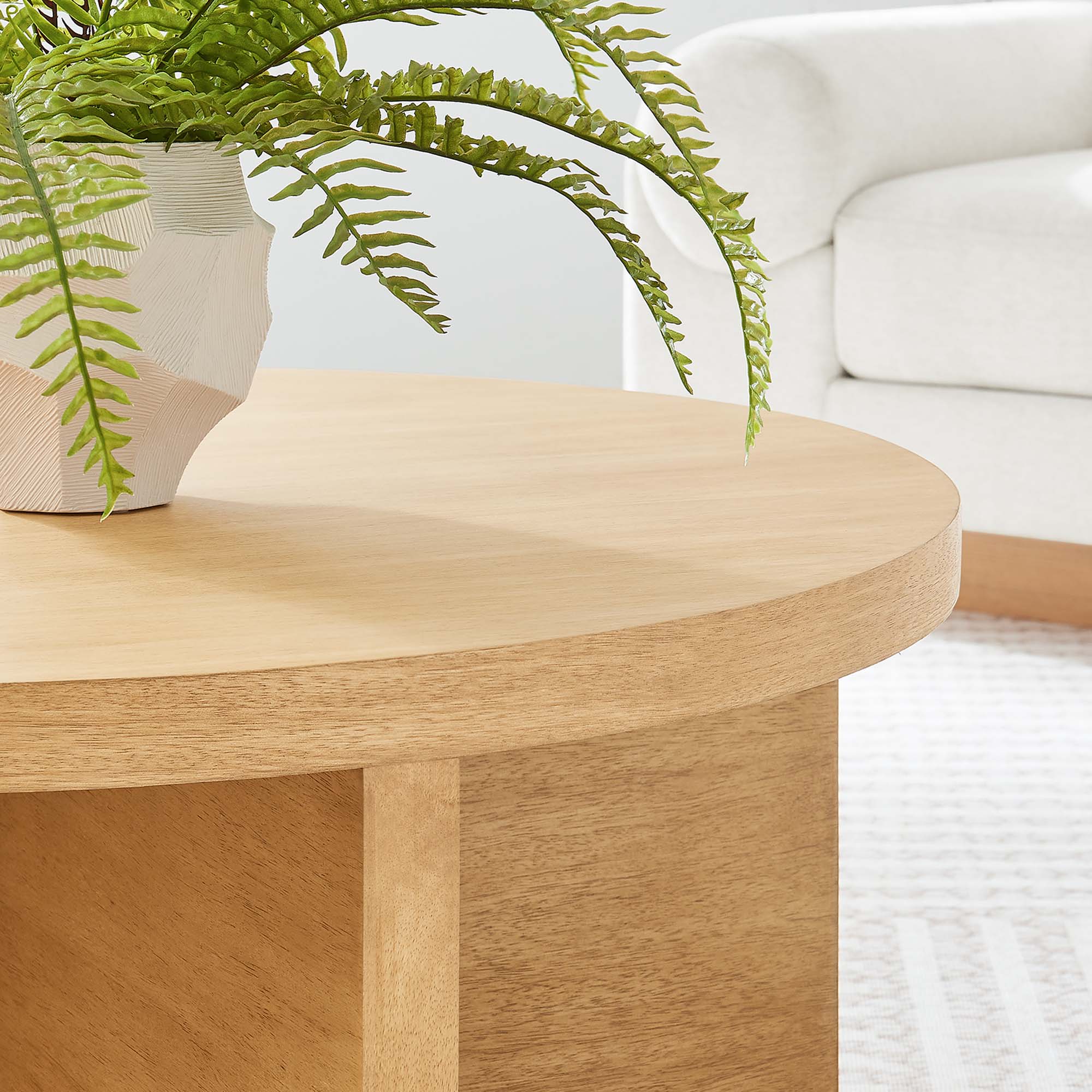 Silas Round Wood Coffee Table - Image 3