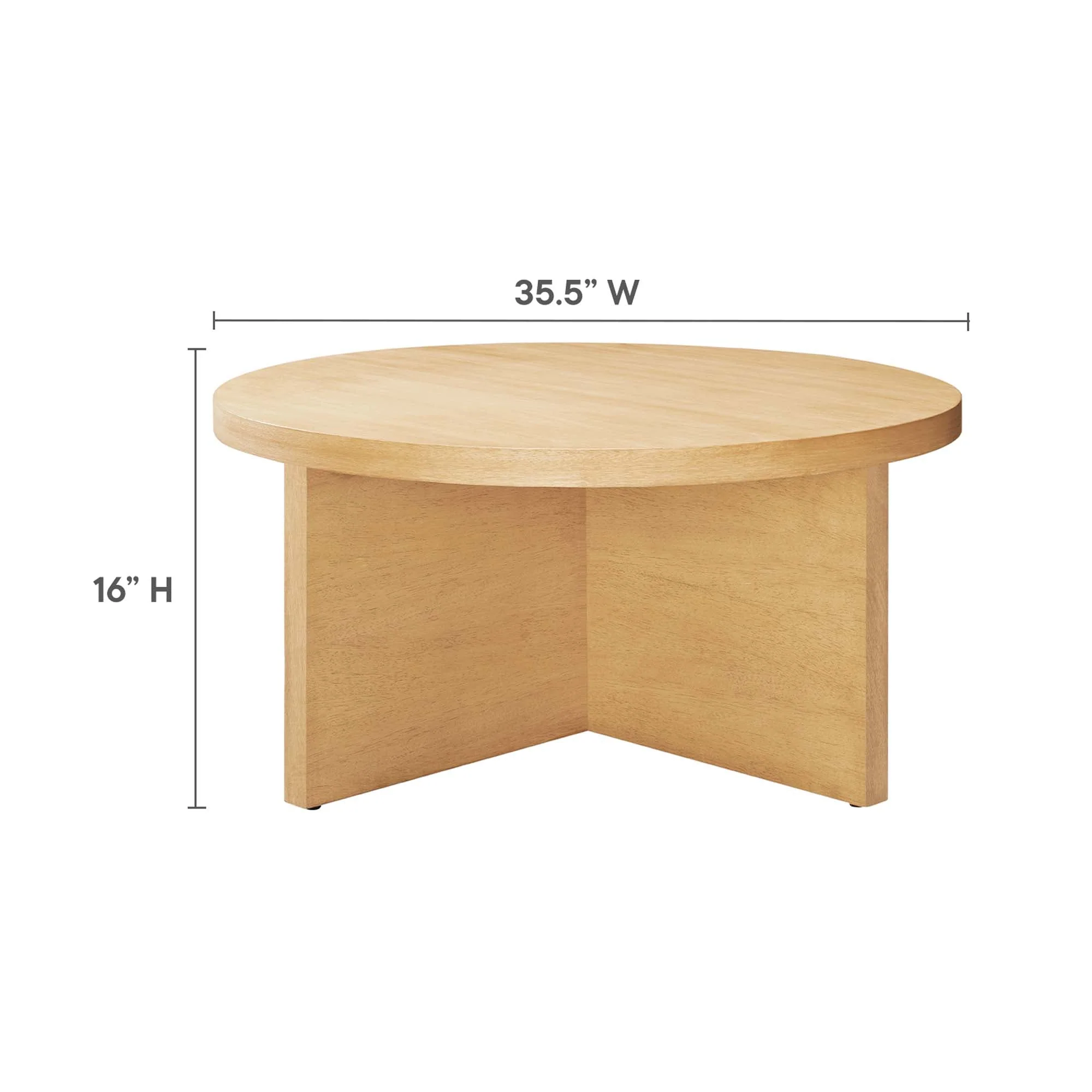 Silas Round Wood Coffee Table - Image 8