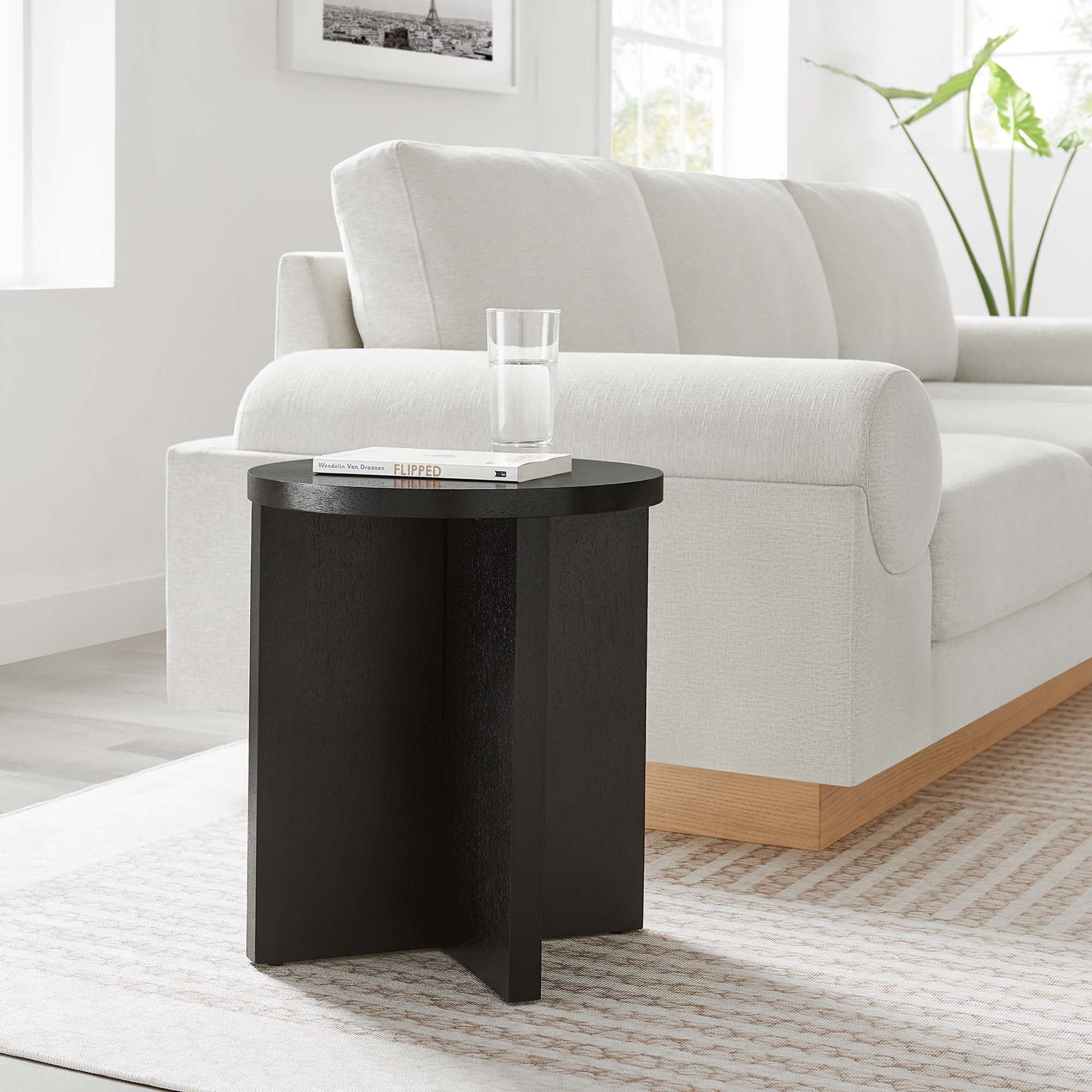Silas Round Wood Side Table - Image 10