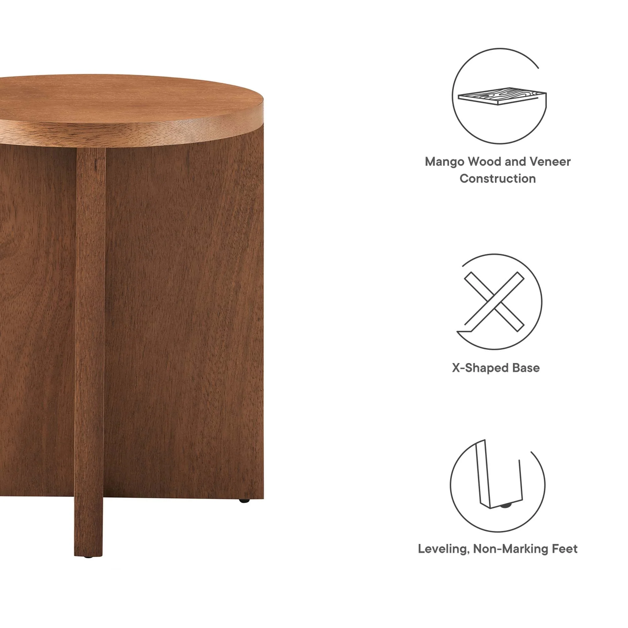 Silas Round Wood Side Table - Image 23