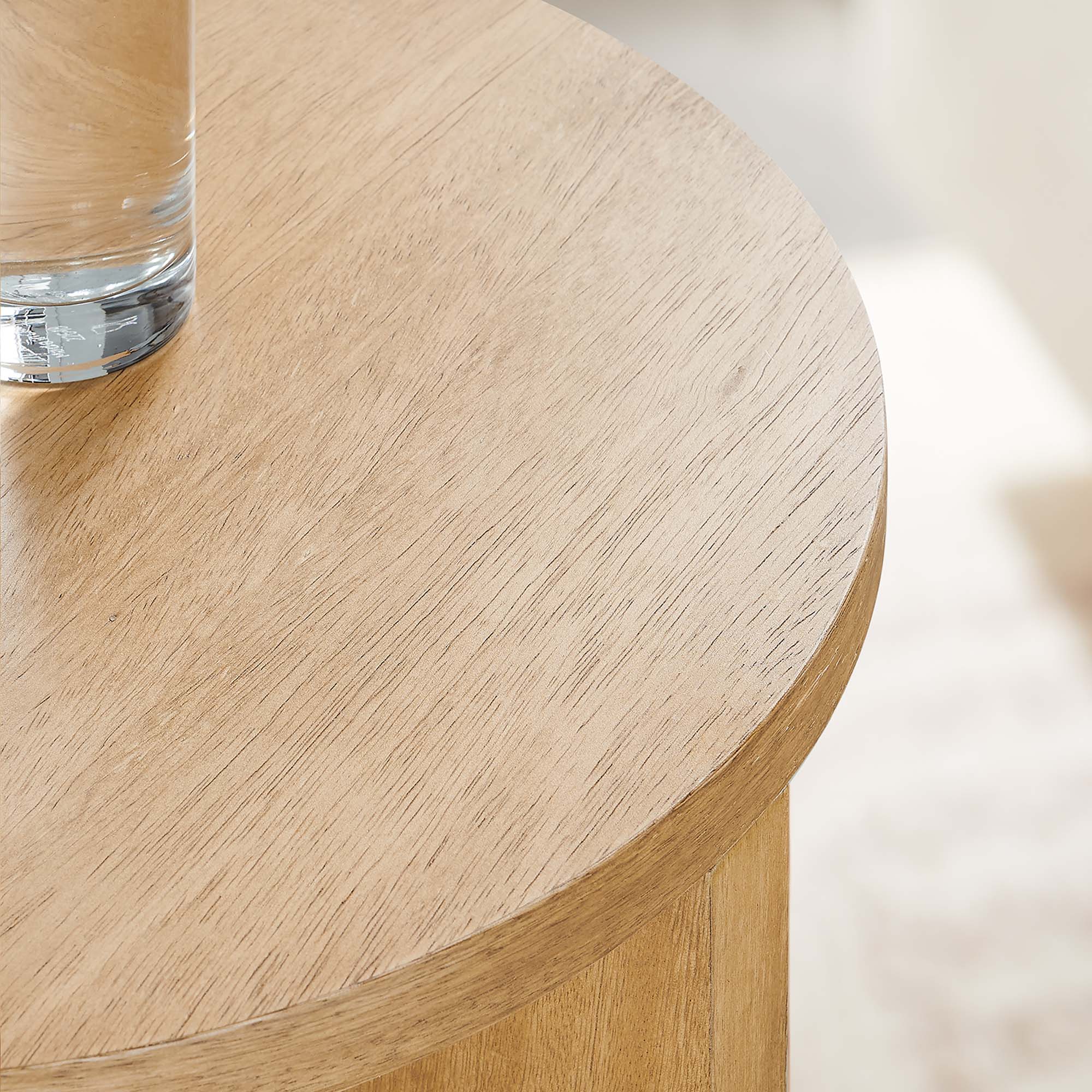 Silas Round Wood Side Table - Image 3