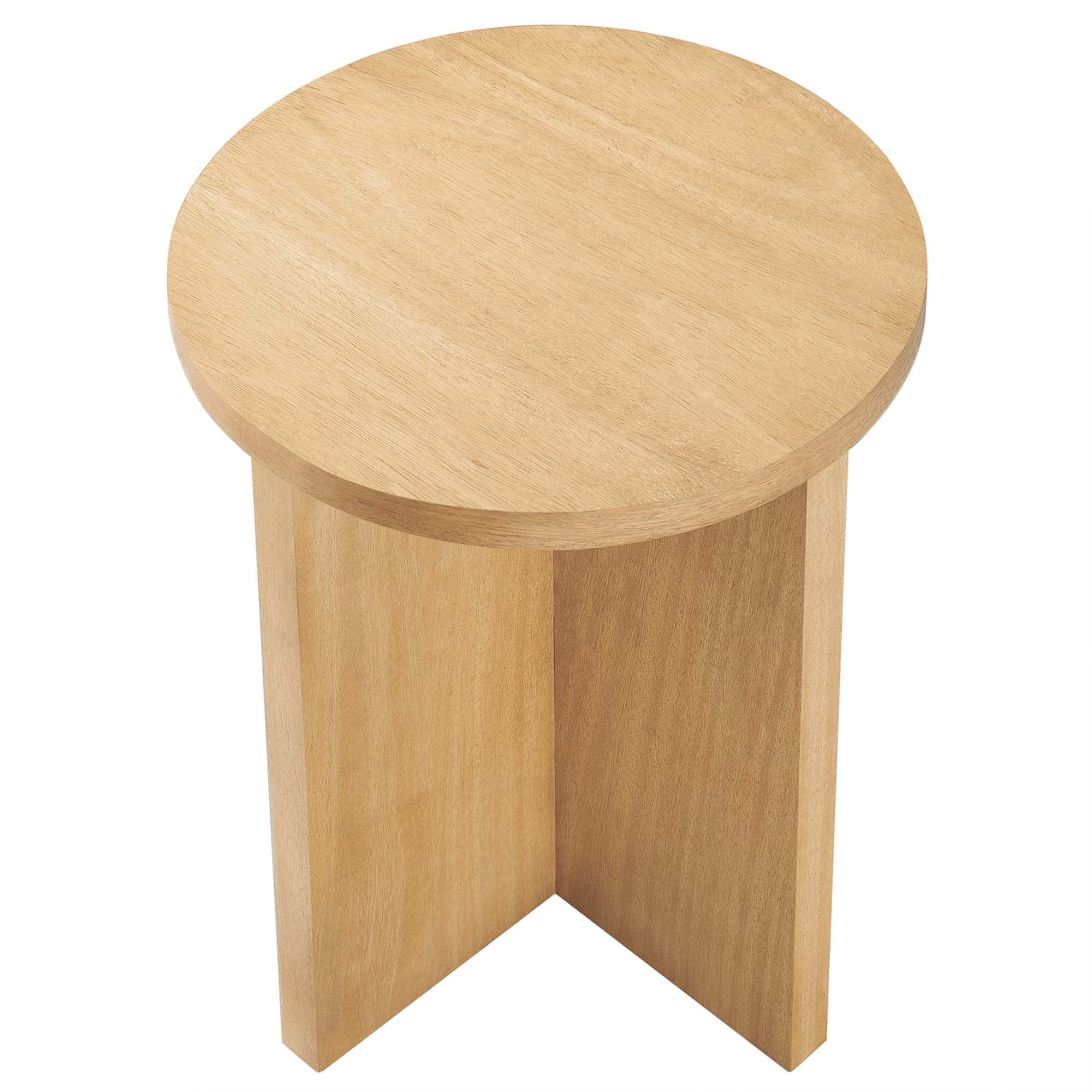 Silas Round Wood Side Table - Image 5