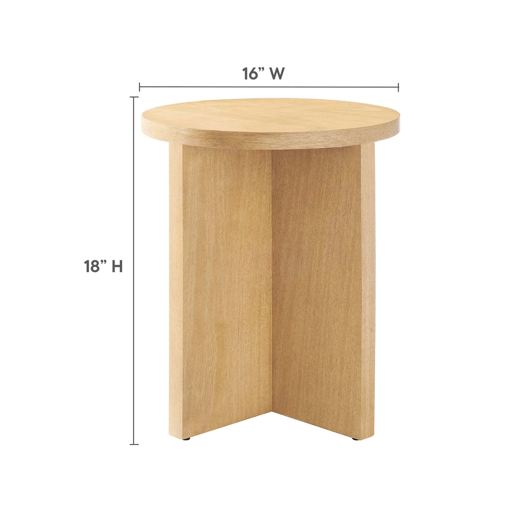 Silas Round Wood Side Table - Image 8