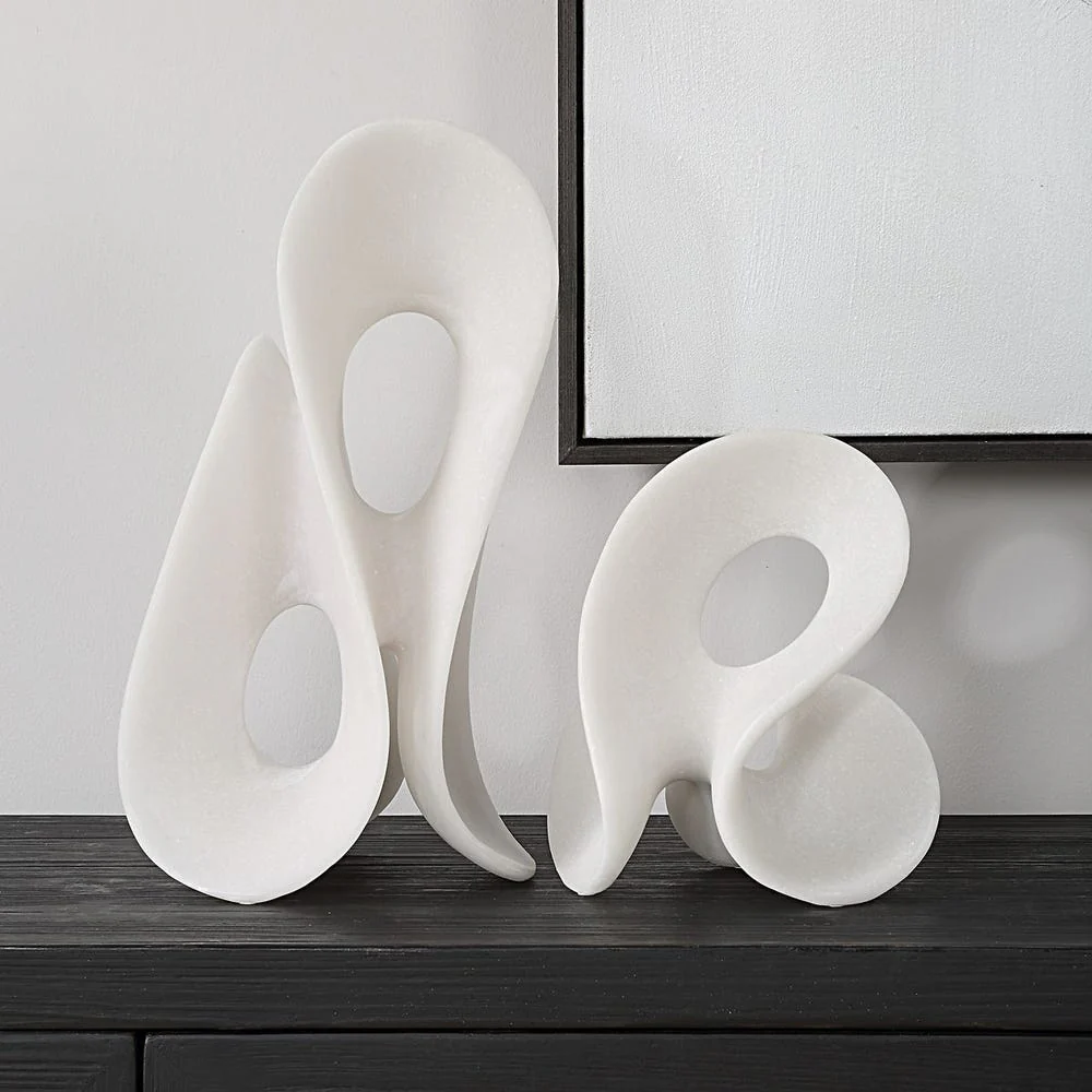 Silent Wave Outdoor Sculptures, S/2 - Image 2