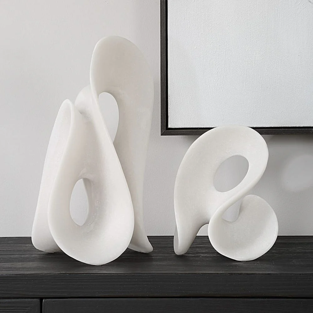 Silent Wave Outdoor Sculptures, S/2 - Image 3