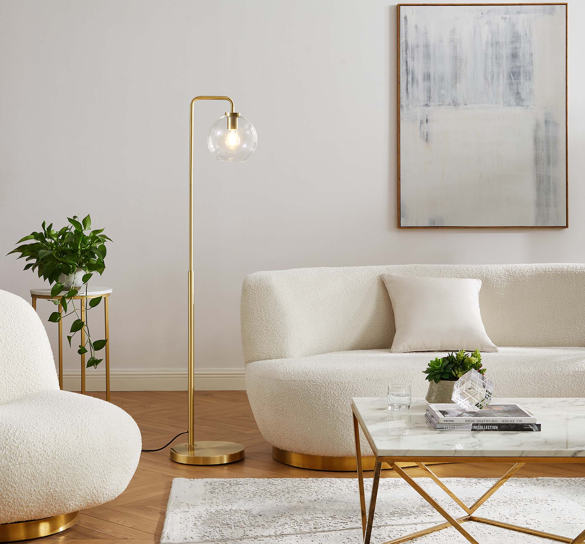 Silo Glass Globe Glass and Metal Floor Lamp - Image 11