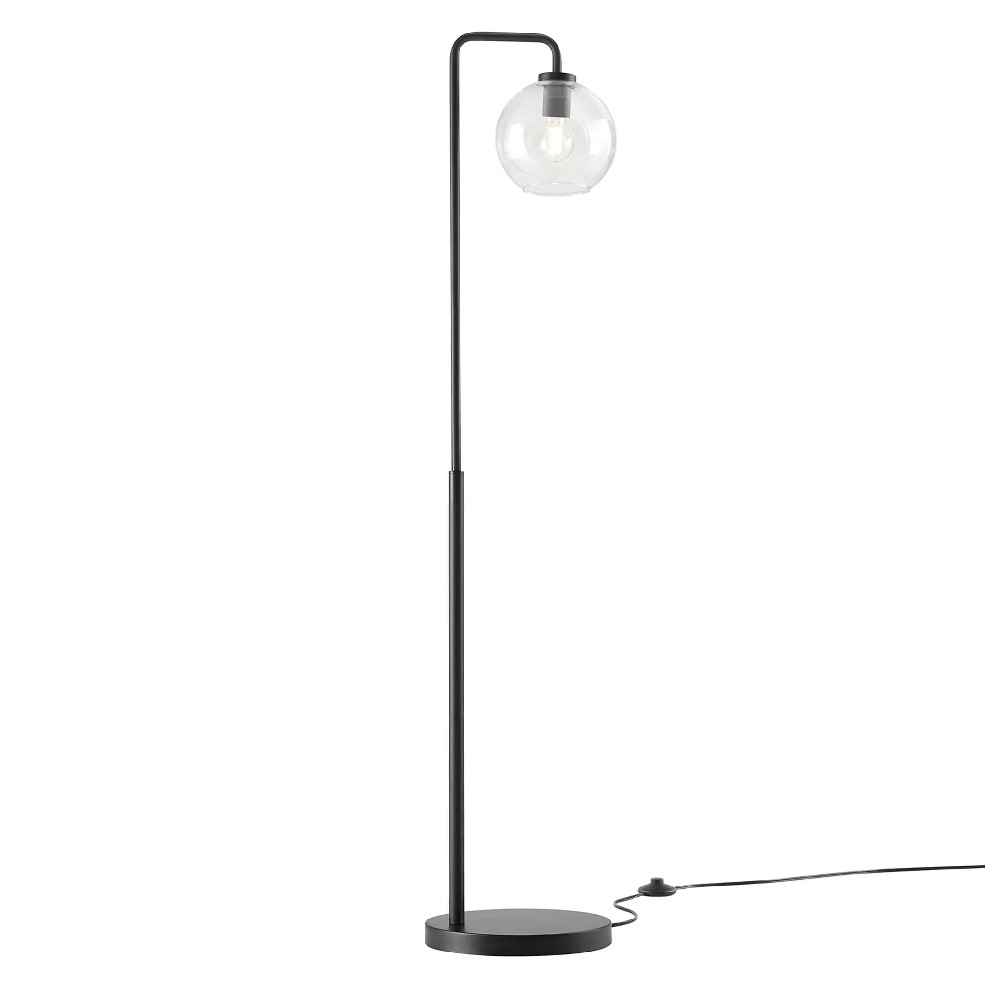 Silo Glass Globe Glass and Metal Floor Lamp - Image 3