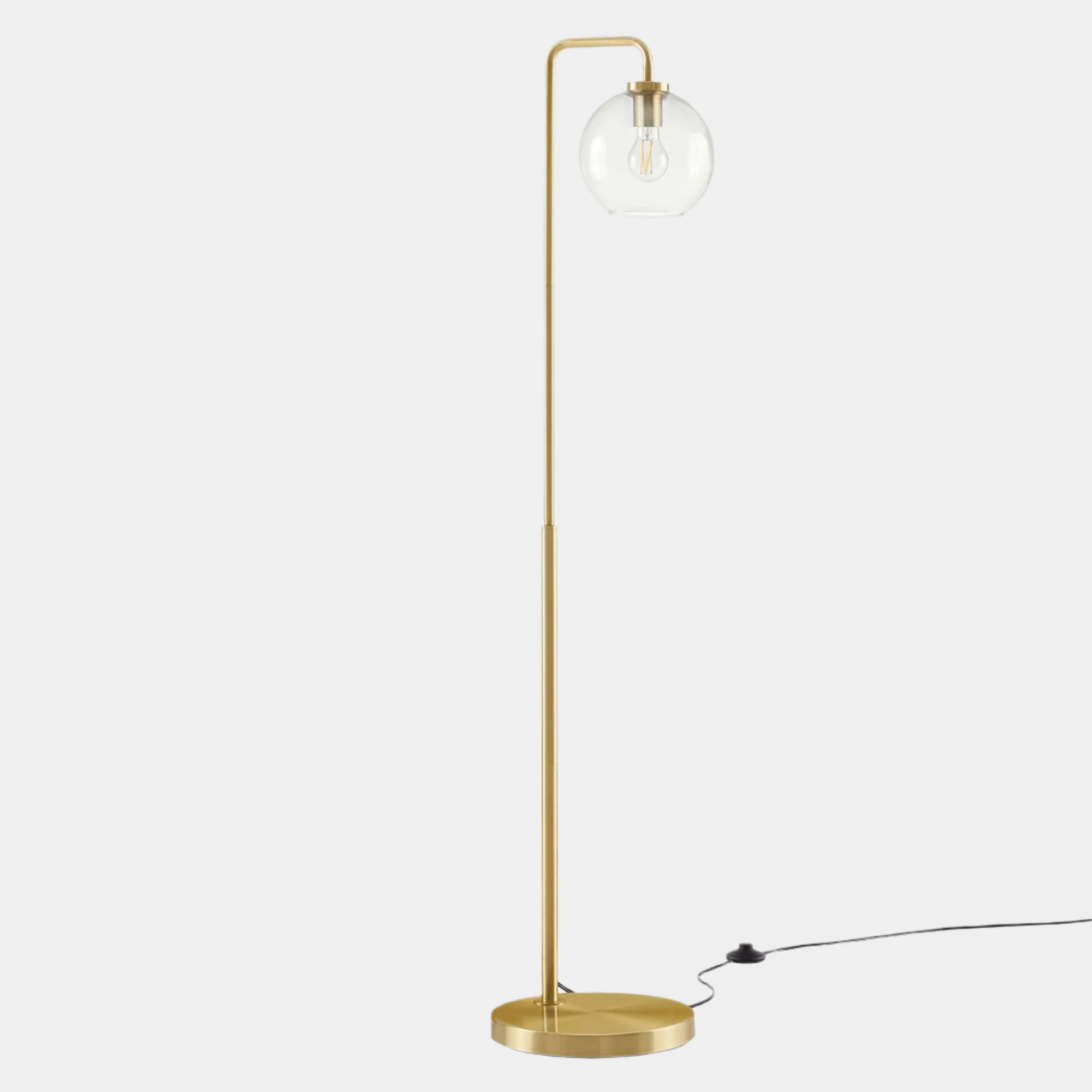 Silo Glass Globe Glass and Metal Floor Lamp - Image 9