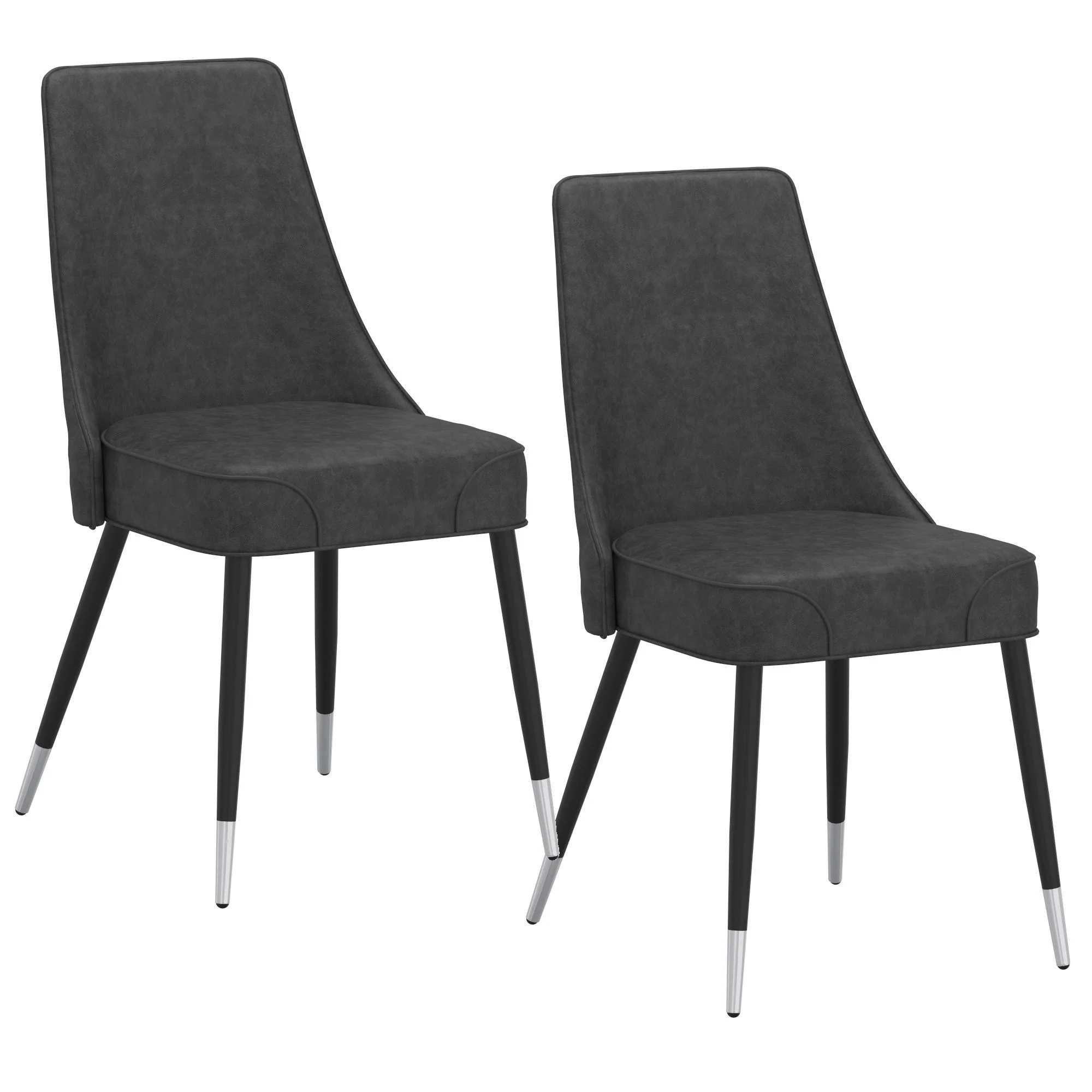 Silvano Dining Chair, set of 2, in Vintage Grey and Black - Image 7