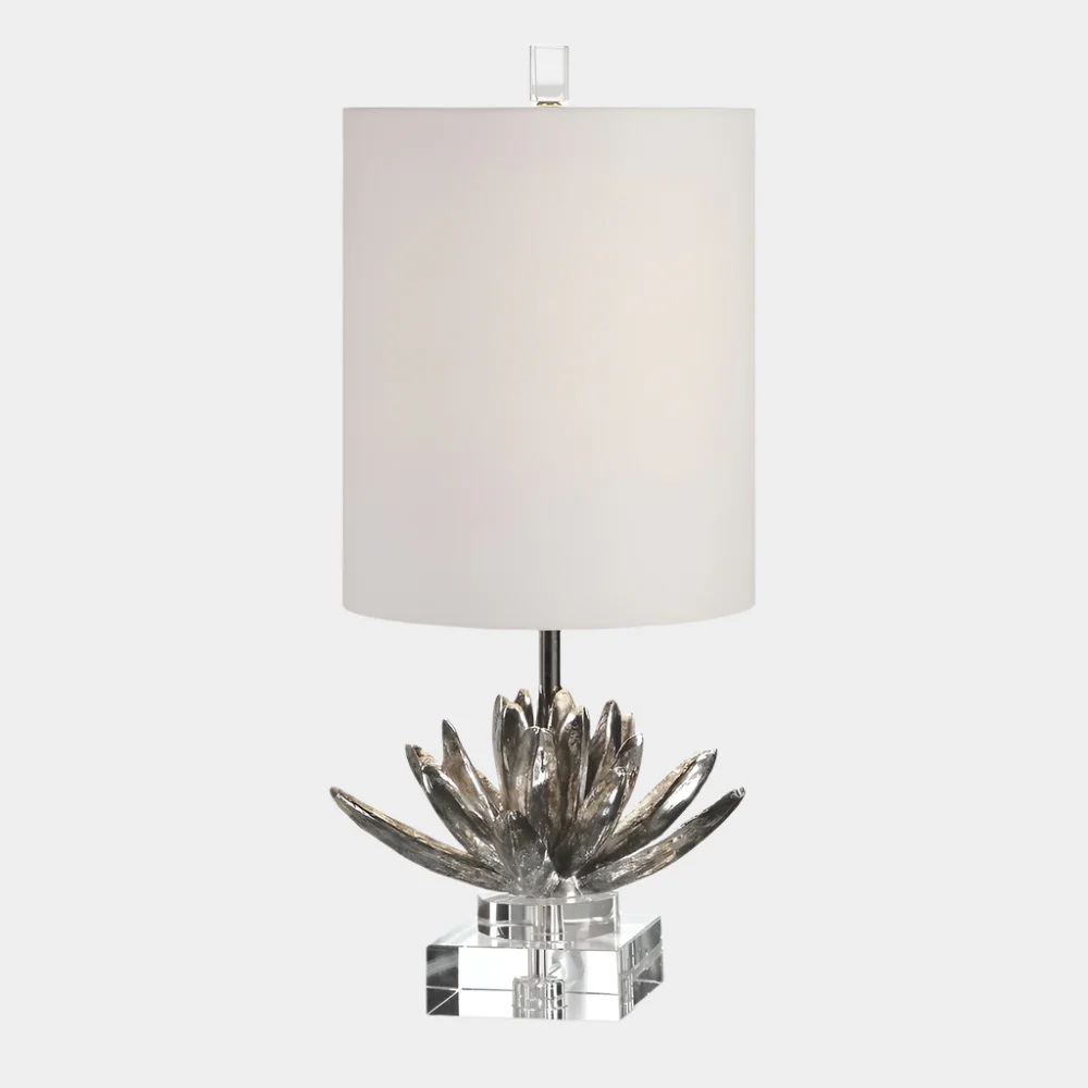 Silver Lotus Accent Lamp