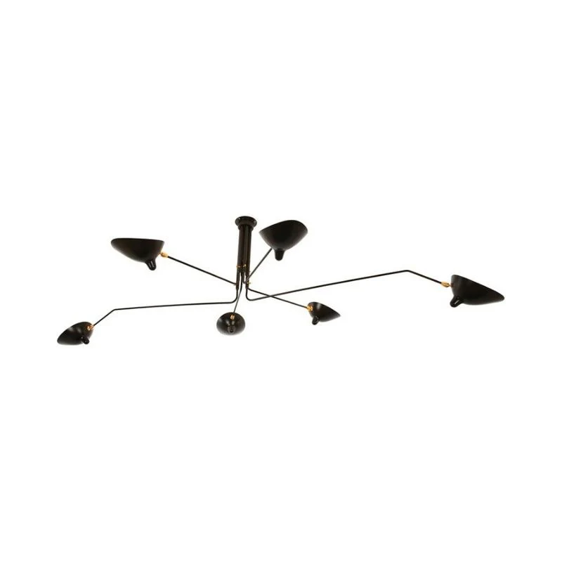 Serge Mouille Six-Arm Ceiling Lamp - Image 4