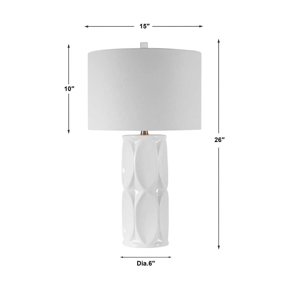 Sinclair Table Lamp, White - Image 7