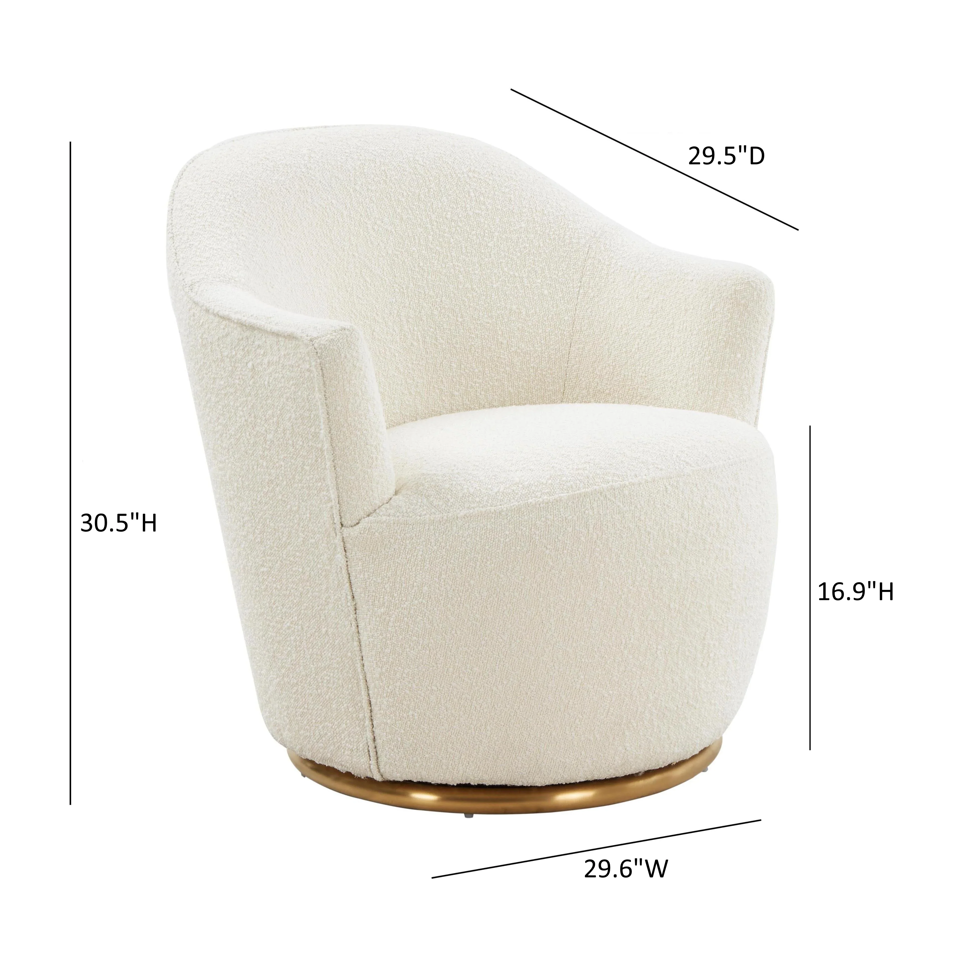 Skyla Performance Boucle Swivel Accent Chair - Image 7