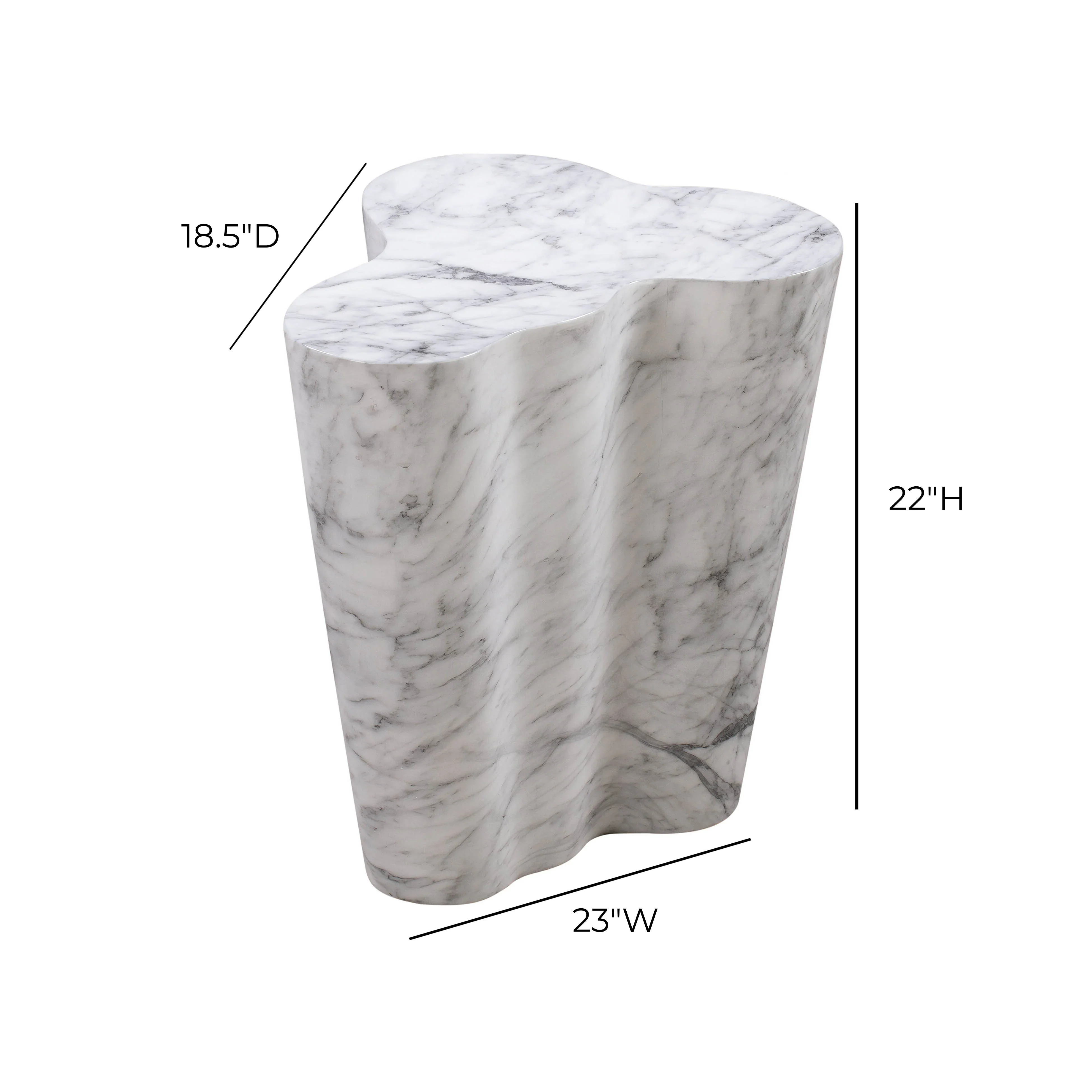 Slab Concrete Indoor/Outdoor Side Table (18"-22") - Image 7
