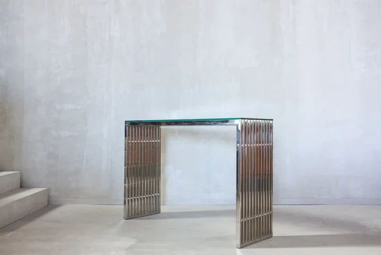 Slate Console Table w/ Glass - Image 4