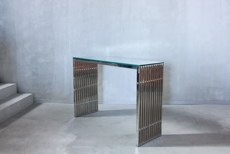 Slate Console Table w/ Glass - Image 7