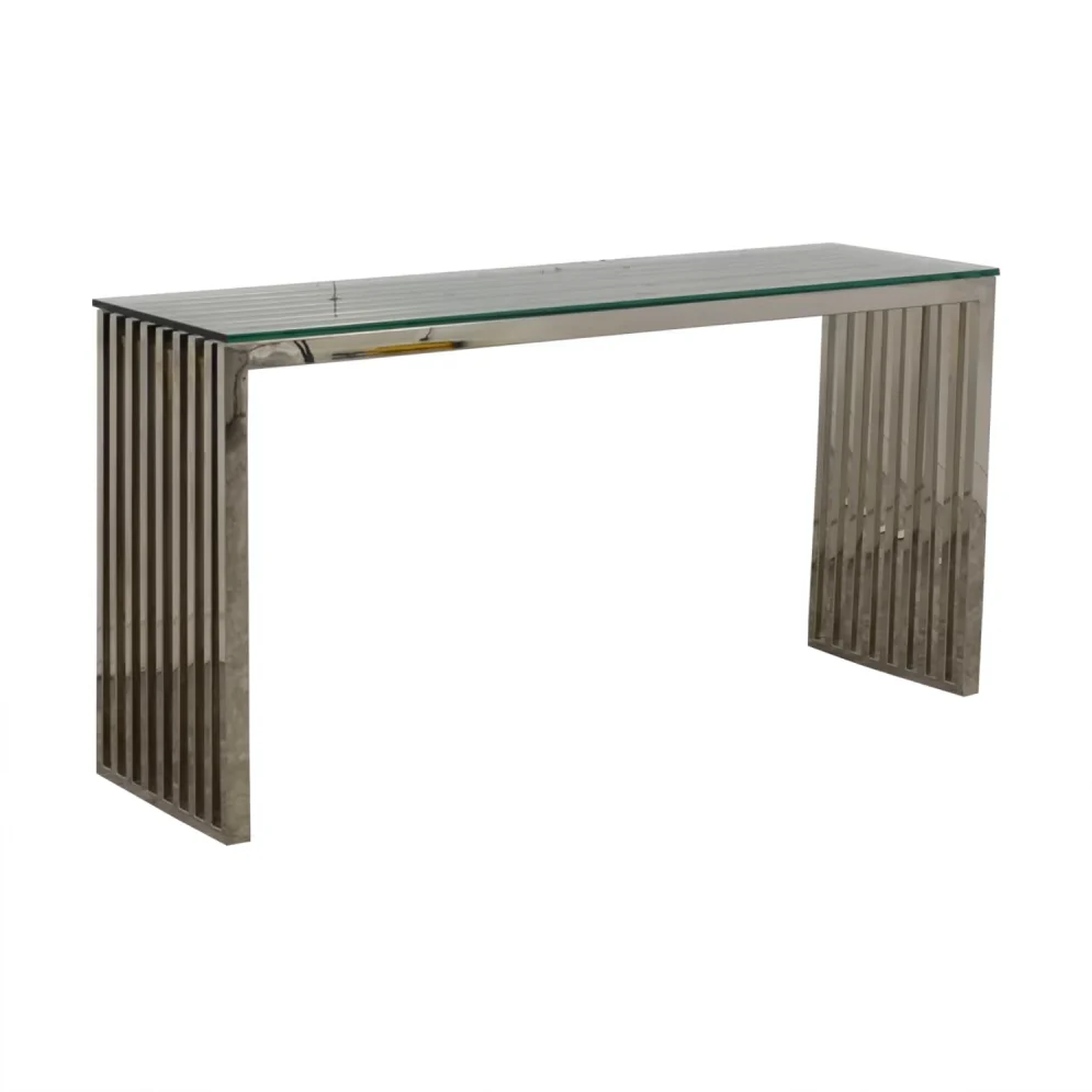 Slate Console Table w/ Glass - Image 9