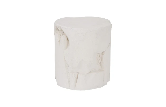 Slice Round White Stone Stool - Image 3