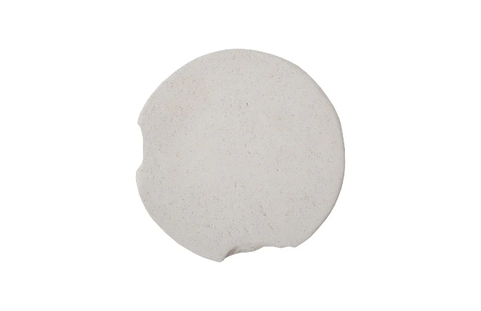 Slice Round White Stone Stool - Image 4