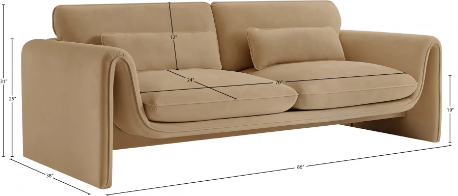 Sloan Velvet Sofa - Image 64
