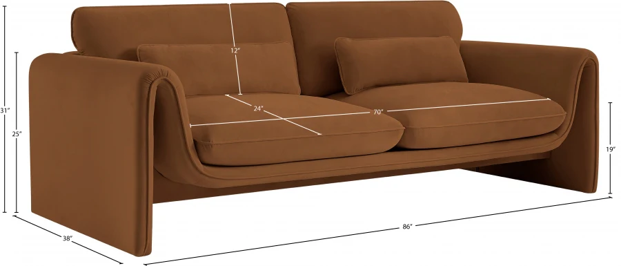 Sloan Velvet Sofa - Image 80