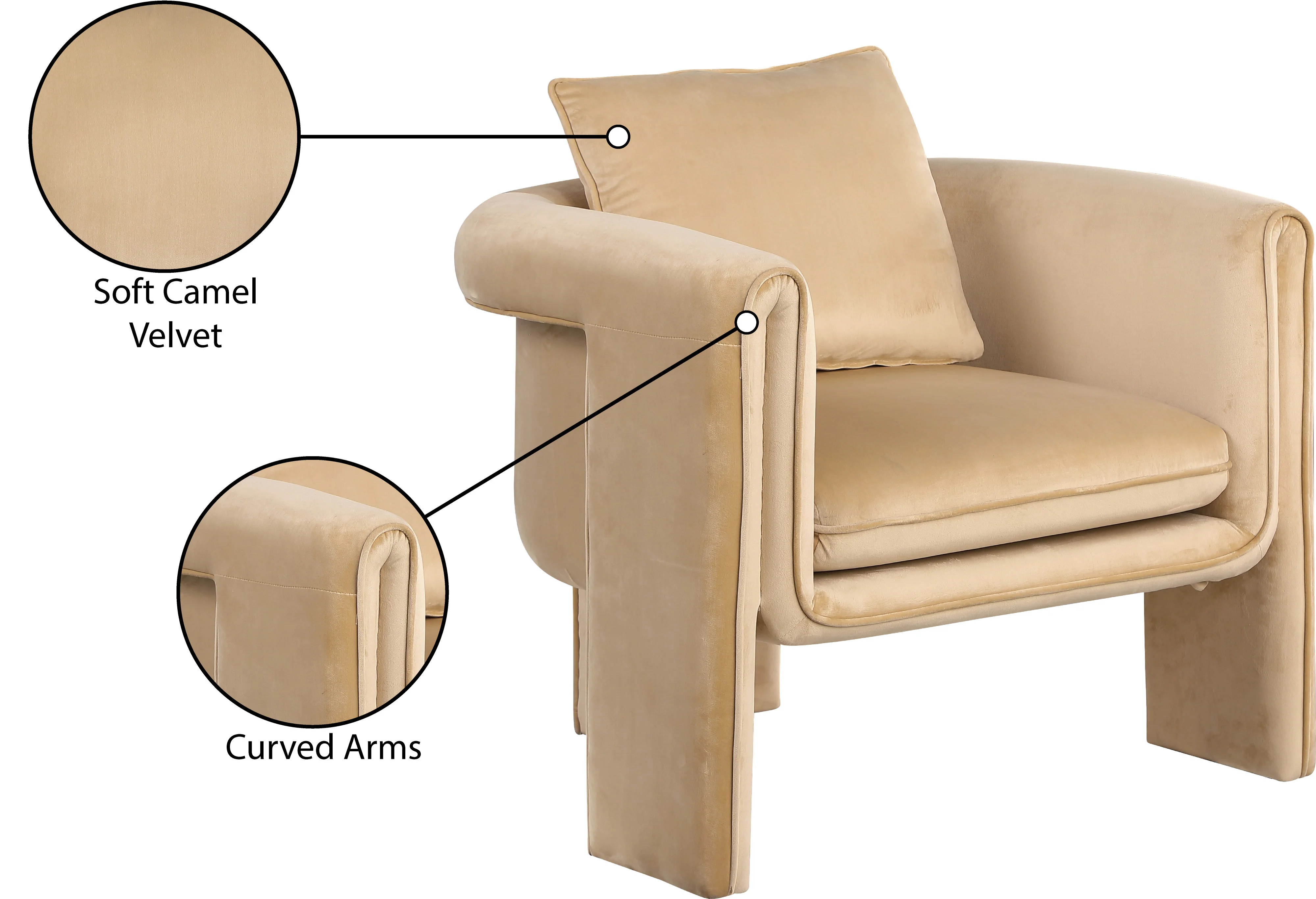 Sloan Velvet Upholstered Accent Chair - Image 38