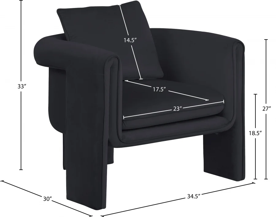 Sloan Velvet Upholstered Accent Chair - Image 8