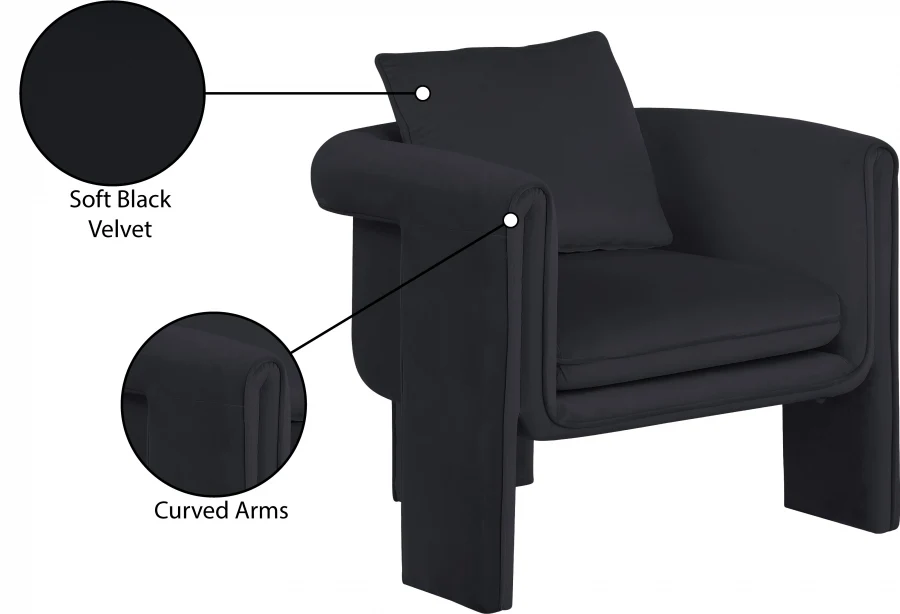 Sloan Velvet Upholstered Accent Chair - Image 9