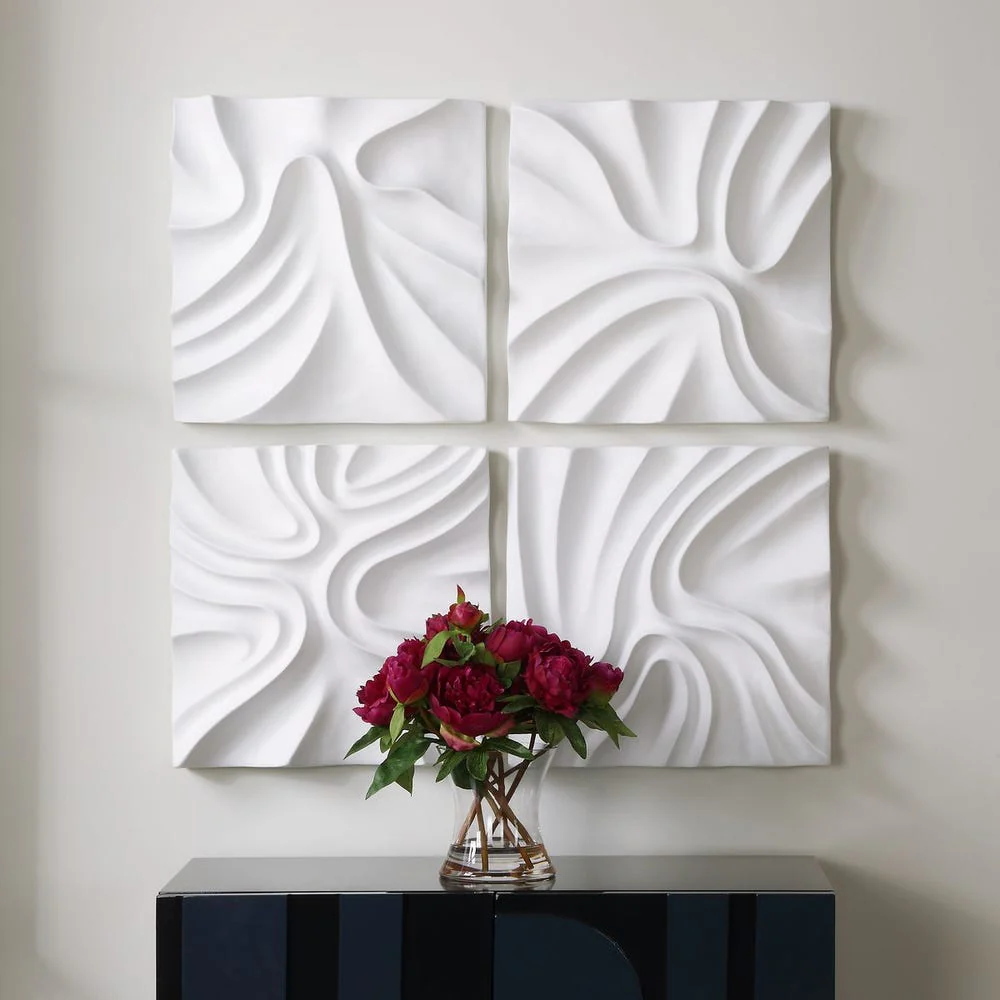 Snowdrift Wall Decor, S/4 - Image 2