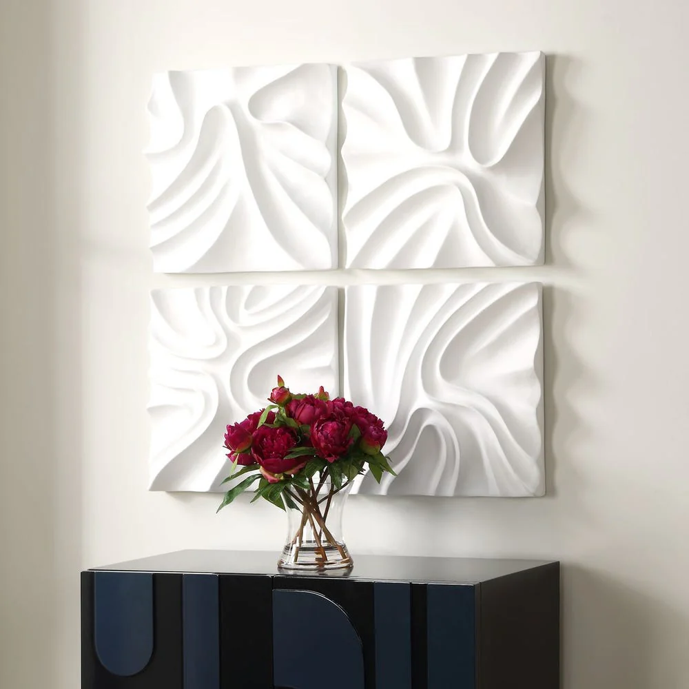 Snowdrift Wall Decor, S/4 - Image 3