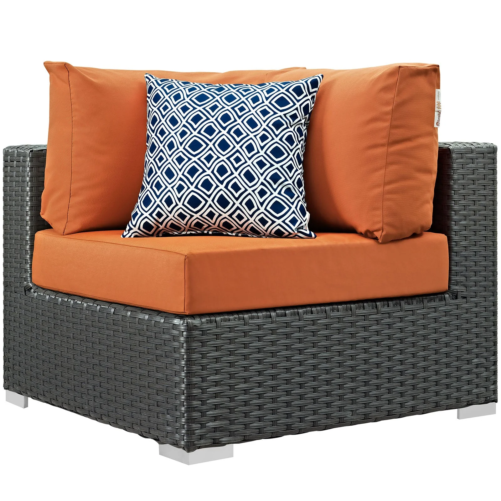 Sojourn 10 Piece Outdoor Patio Sunbrella® Sectional Set in Canvas Tuscan - Image 4