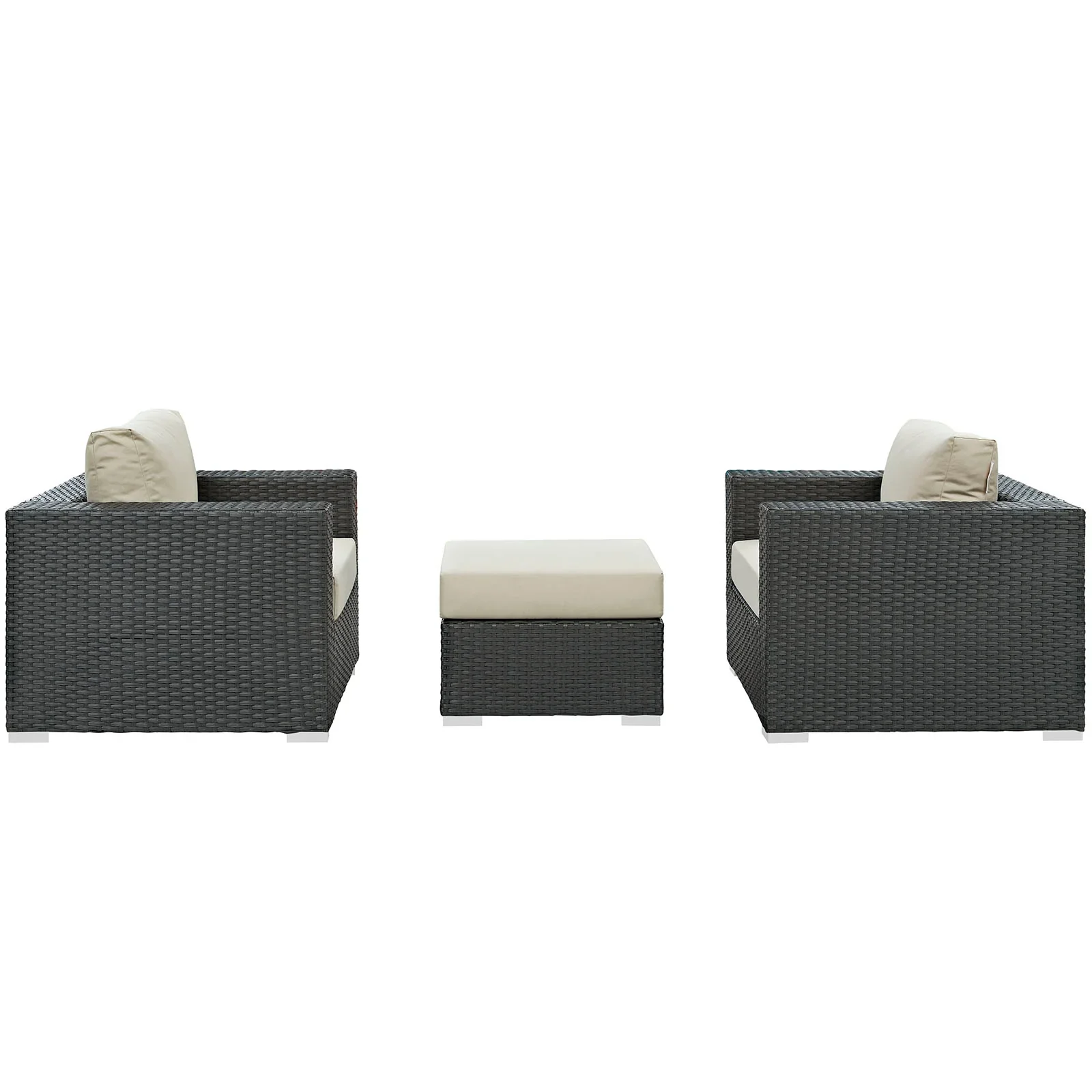 Sojourn 3 Piece Outdoor Patio Sunbrella® Sectional Set - Image 3
