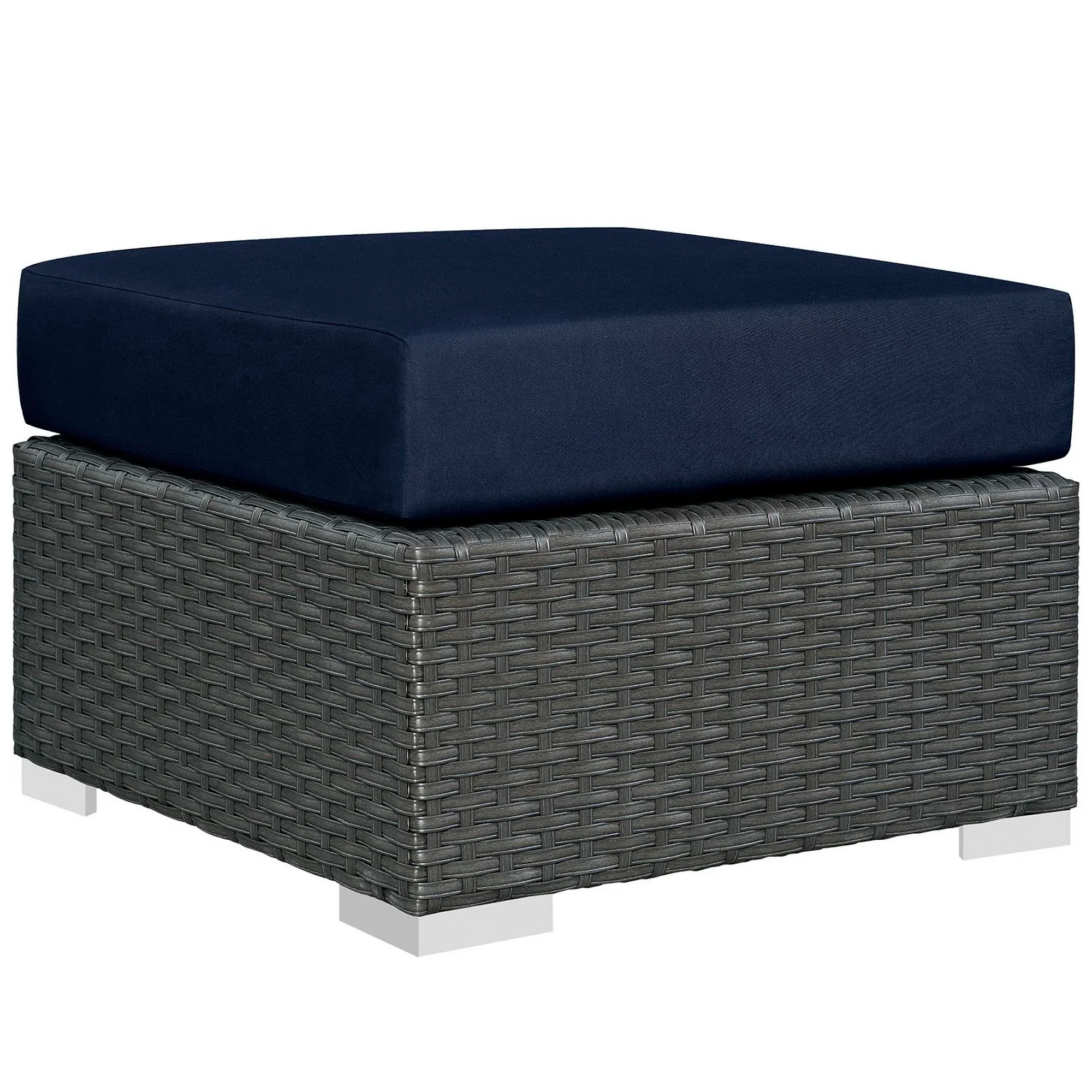Sojourn 3 Piece Outdoor Patio Sunbrella® Sectional Set in Canvas Navy - Image 5