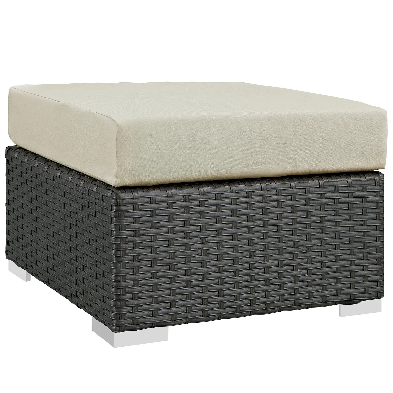 Sojourn 5 Piece Outdoor Patio Sunbrella® Sectional Set in Canvas Antique Beige - Image 5