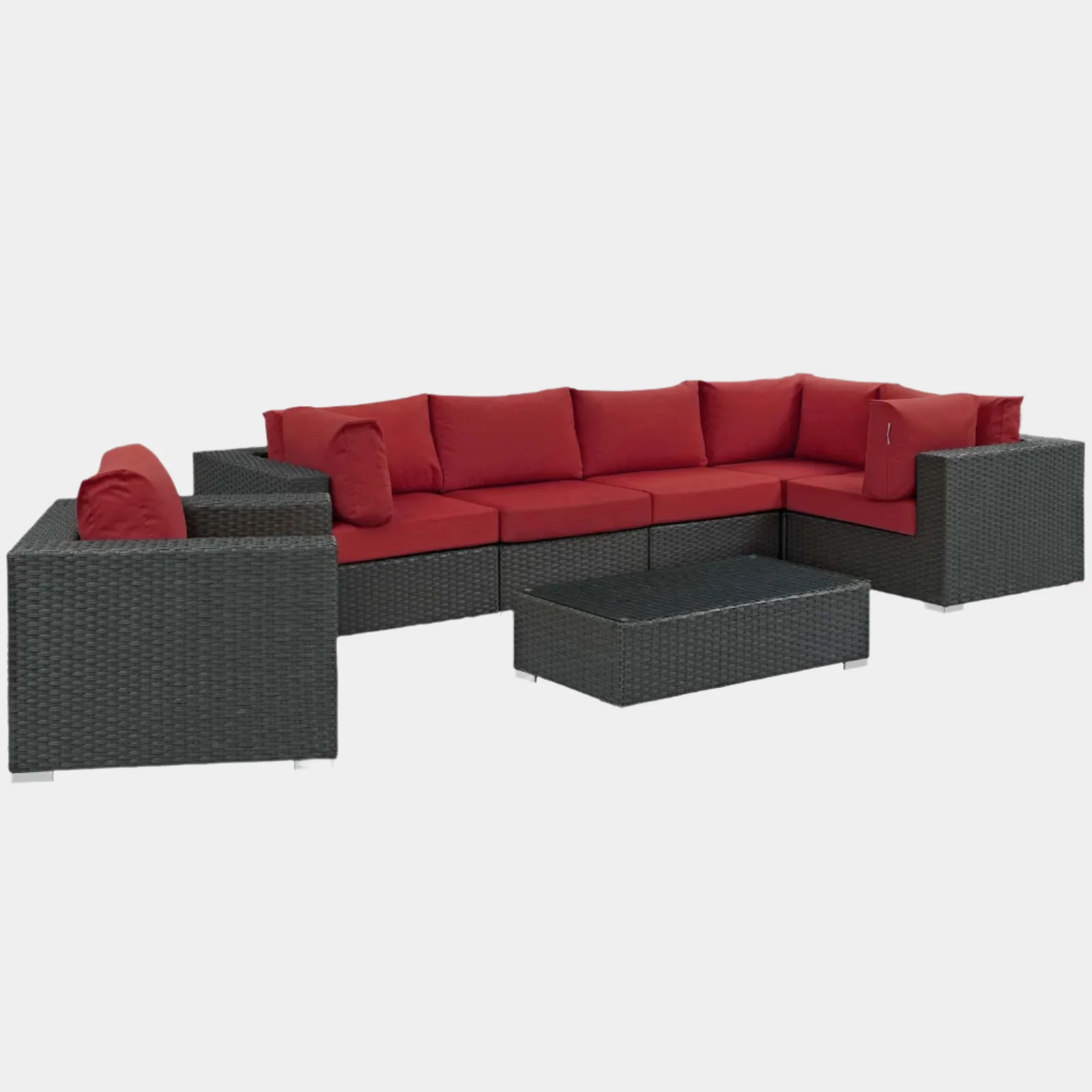 Sojourn 7 Piece Outdoor Patio Sunbrella® Sectional Set