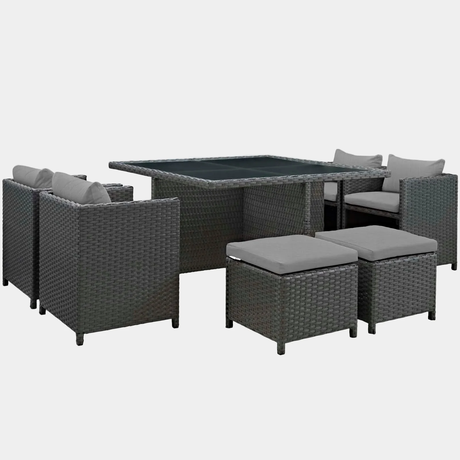 Sojourn 9 Piece Outdoor Patio Sunbrella® Dining Set - Image 10