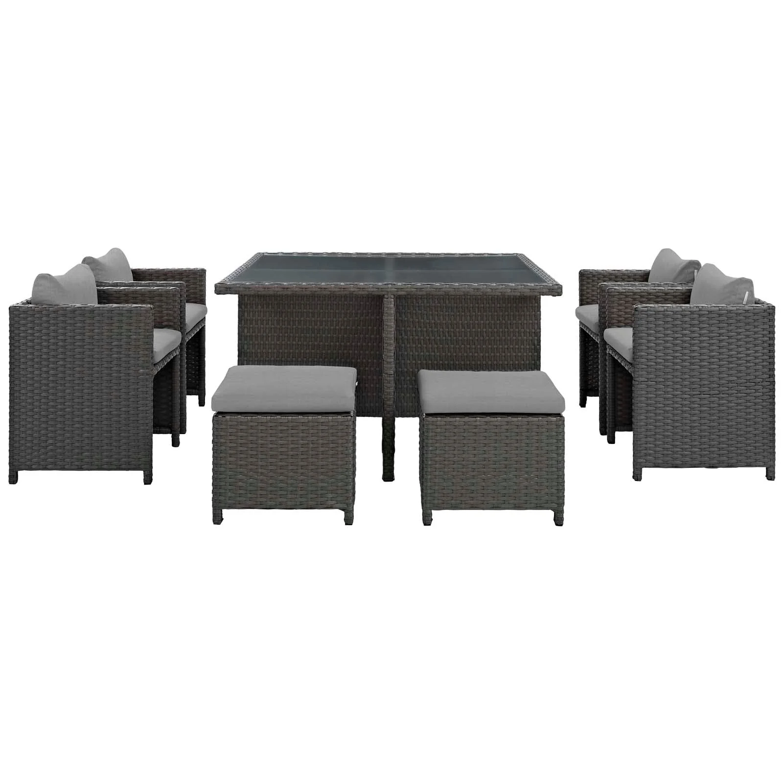 Sojourn 9 Piece Outdoor Patio Sunbrella® Dining Set - Image 12