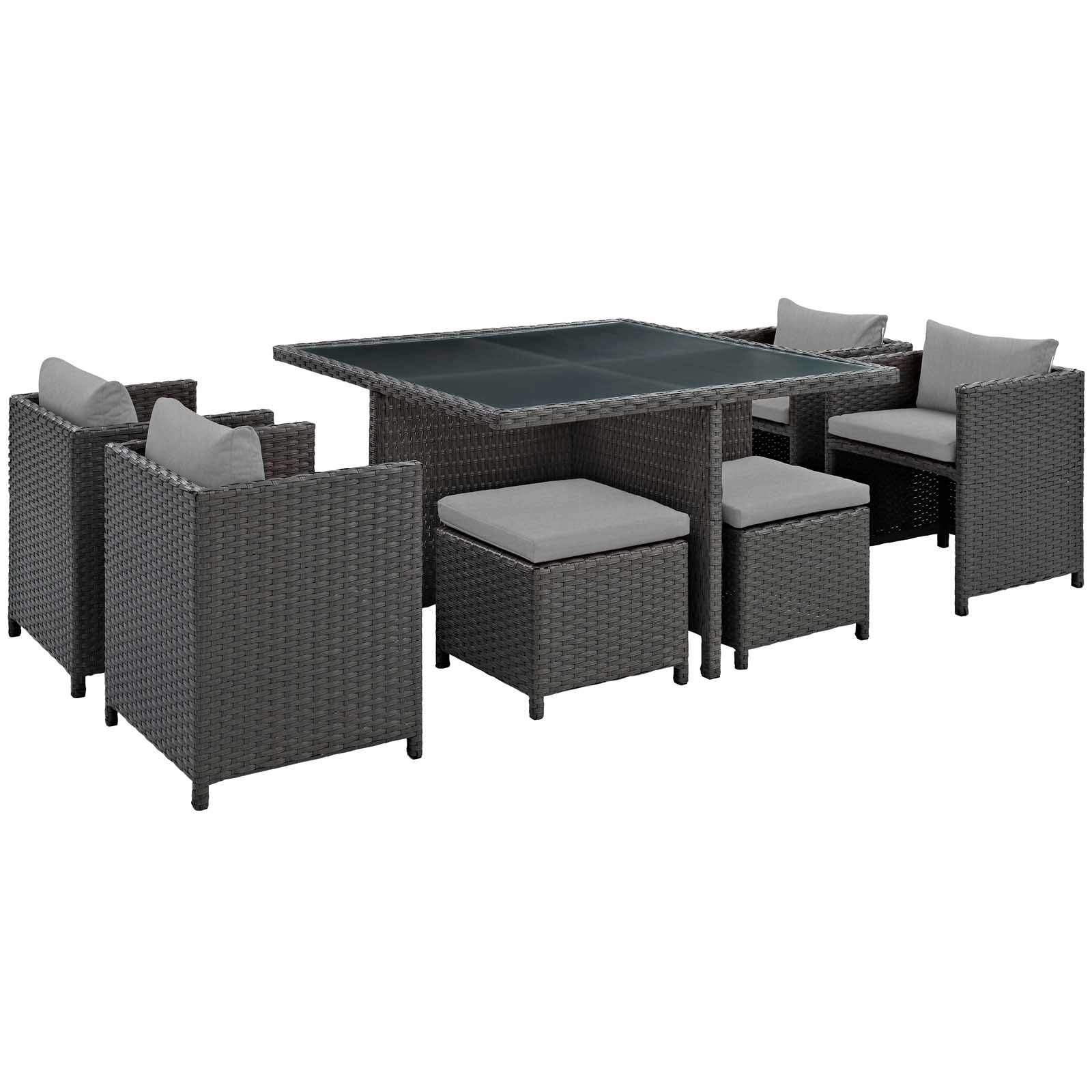 Sojourn 9 Piece Outdoor Patio Sunbrella® Dining Set - Image 13