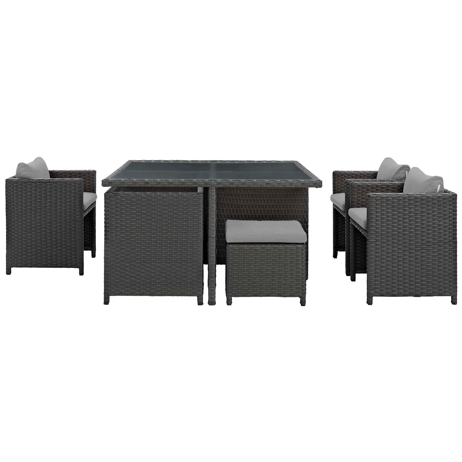 Sojourn 9 Piece Outdoor Patio Sunbrella® Dining Set - Image 14