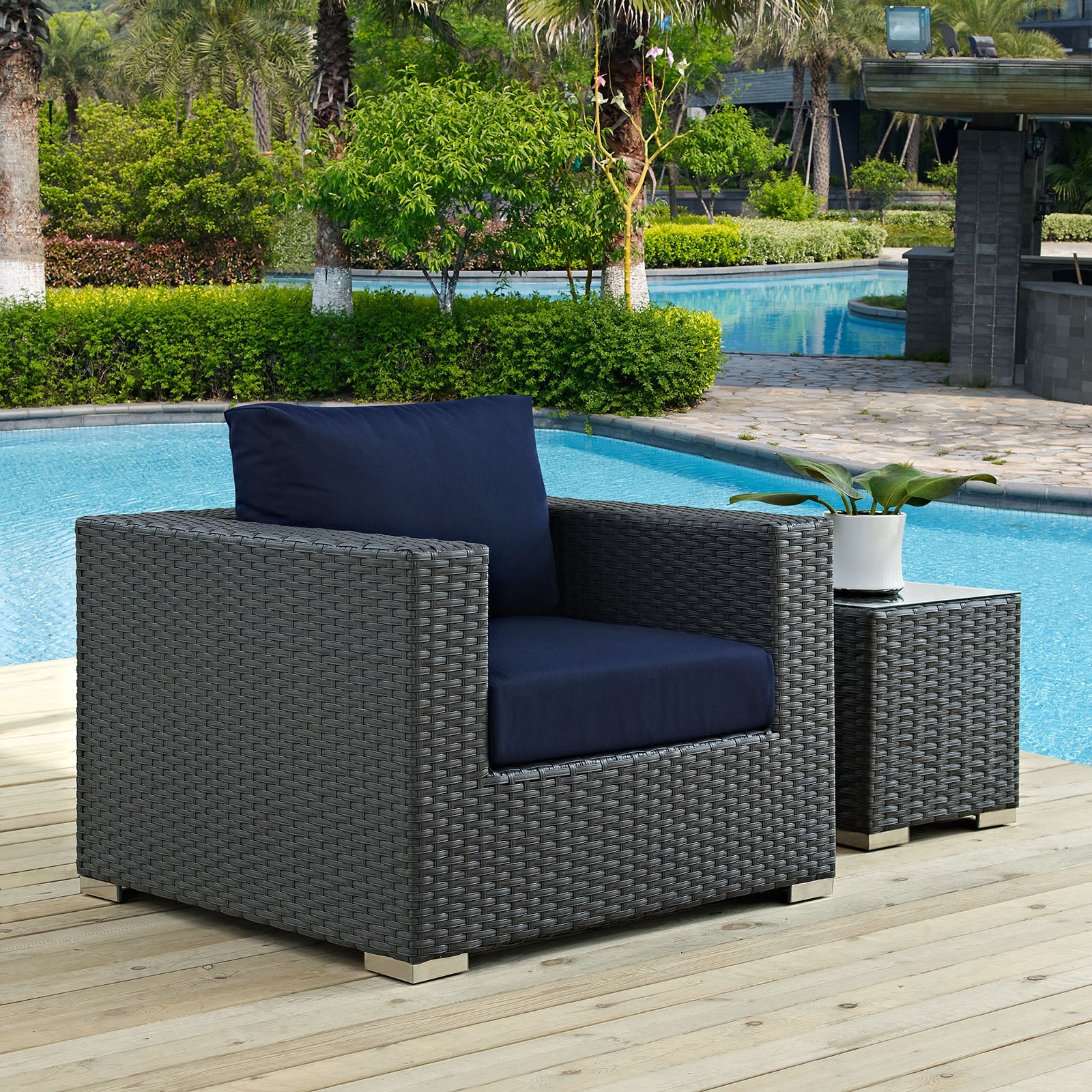Sojourn Outdoor Patio Sunbrella® Armchair - Image 6