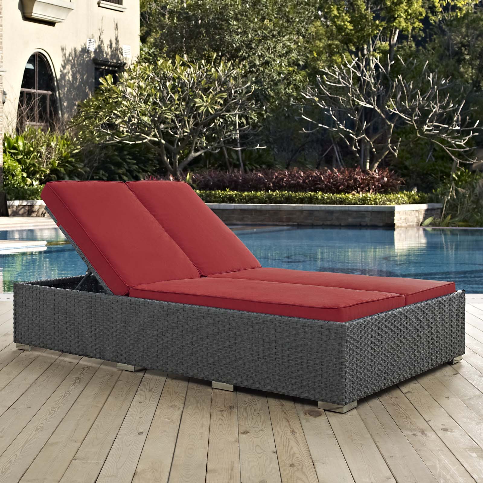 Sojourn Outdoor Patio Sunbrella® Double Chaise - Image 14