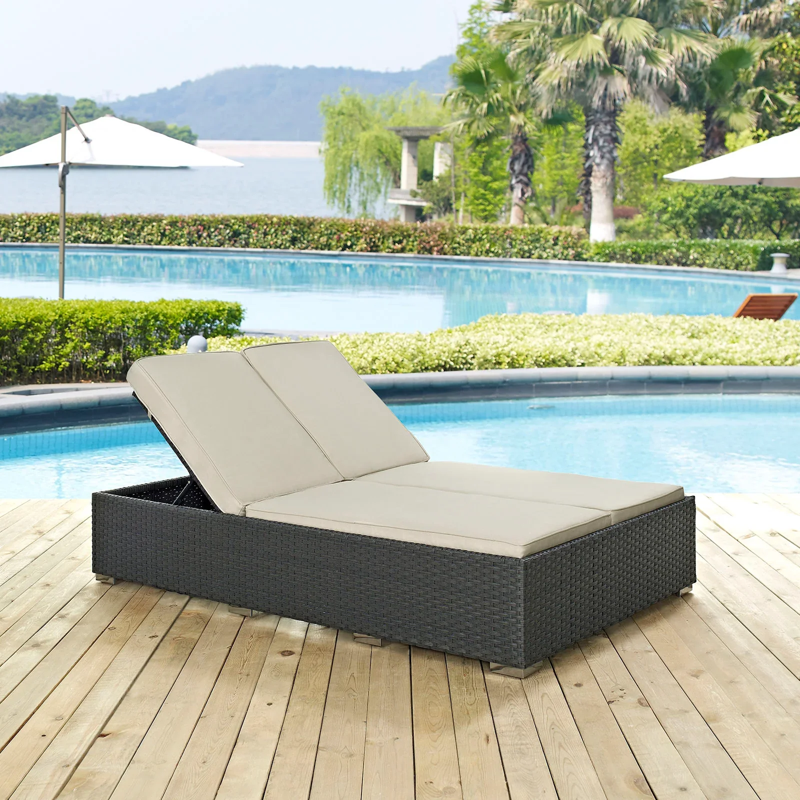 Sojourn Outdoor Patio Sunbrella® Double Chaise - Image 2