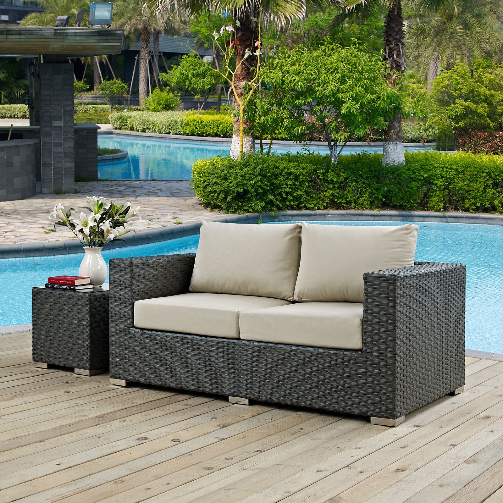 Sojourn Outdoor Patio Sunbrella® Loveseat - Image 7