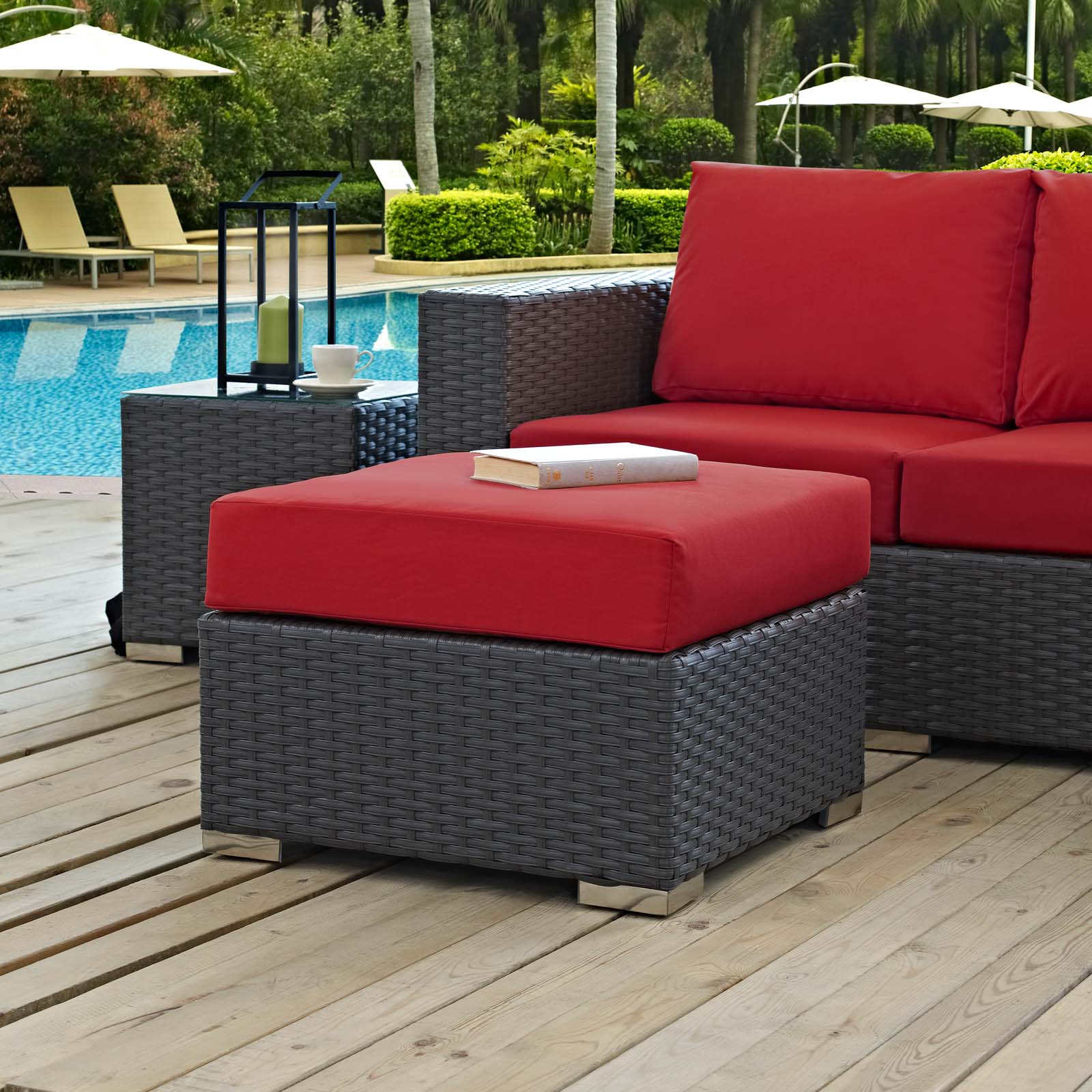 Sojourn Outdoor Patio Sunbrella® Ottoman - Image 14